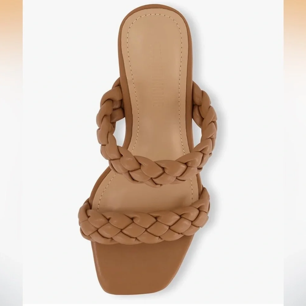 Braided block heel sandals - Picture 4 of 4
